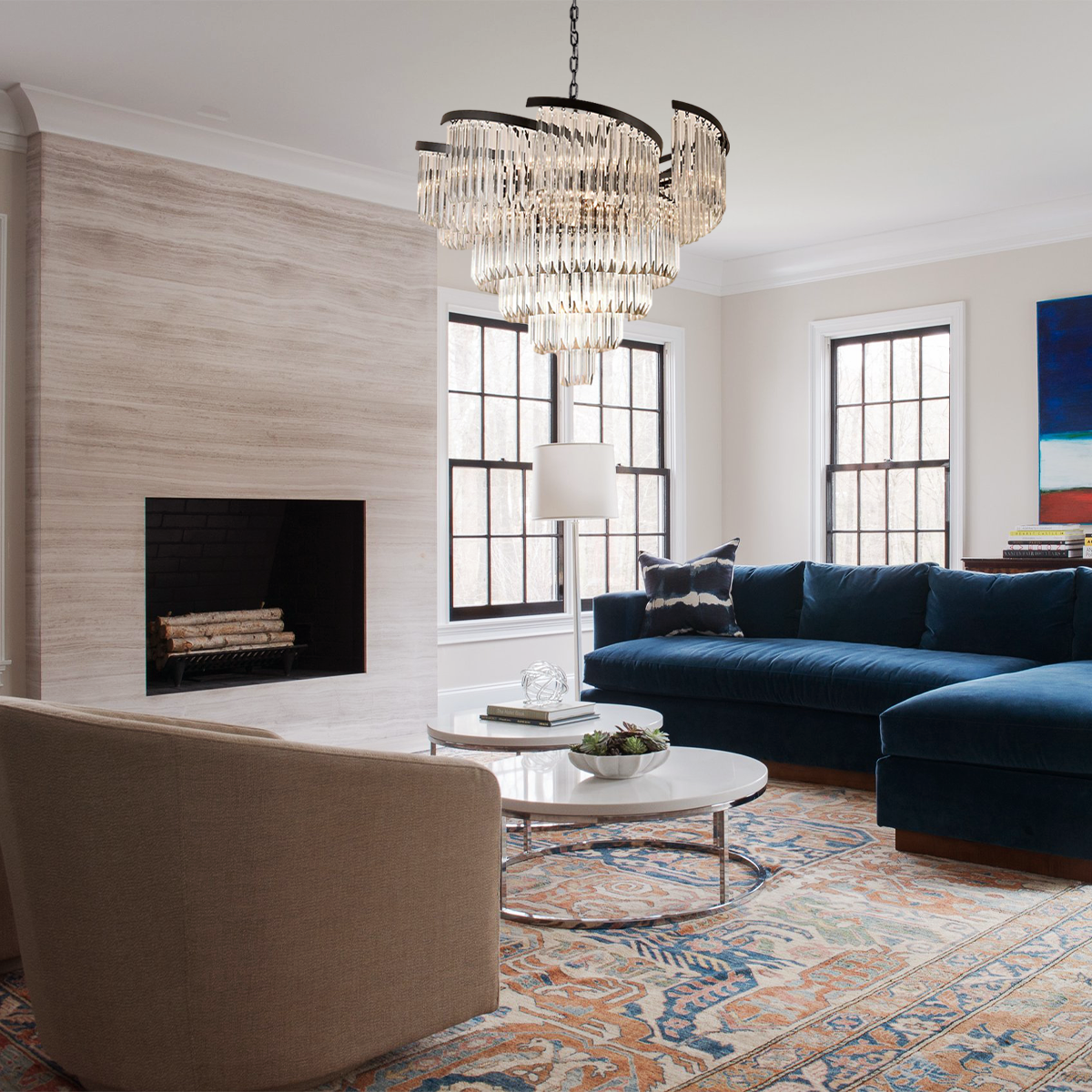 Paly Flow Crystal Chandelier