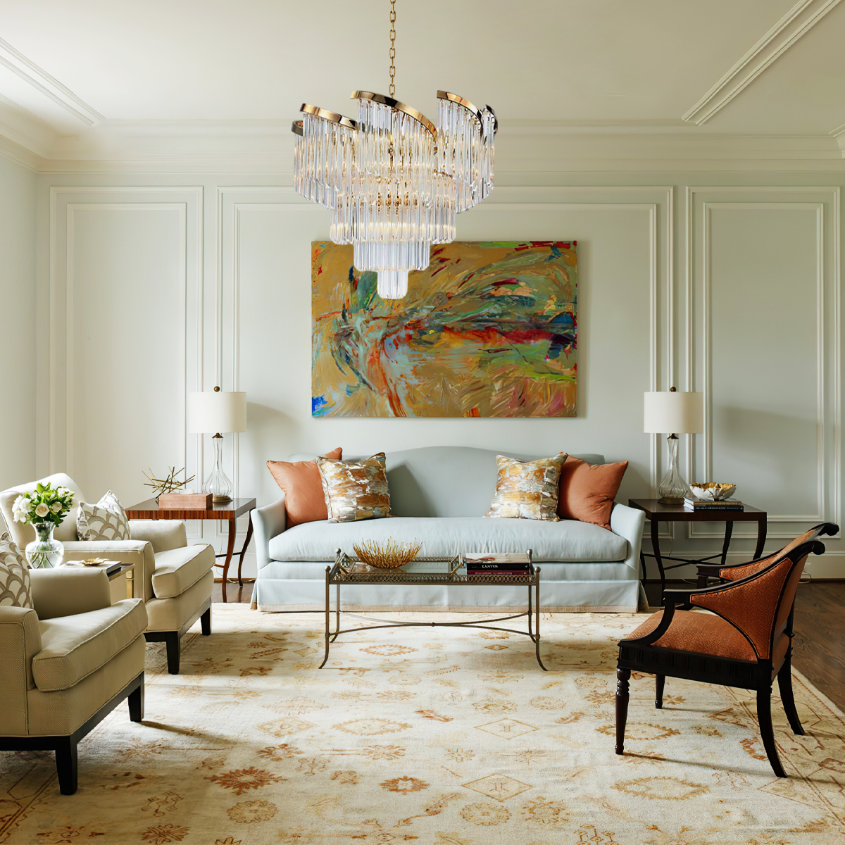 Paly Flow Crystal Chandelier