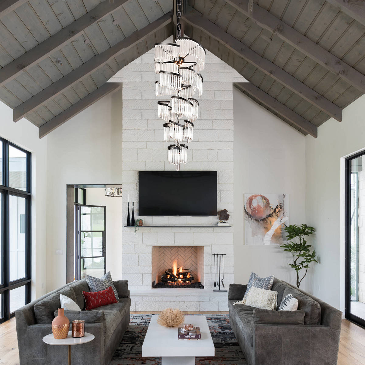 Paly Flow Crystal Chandelier