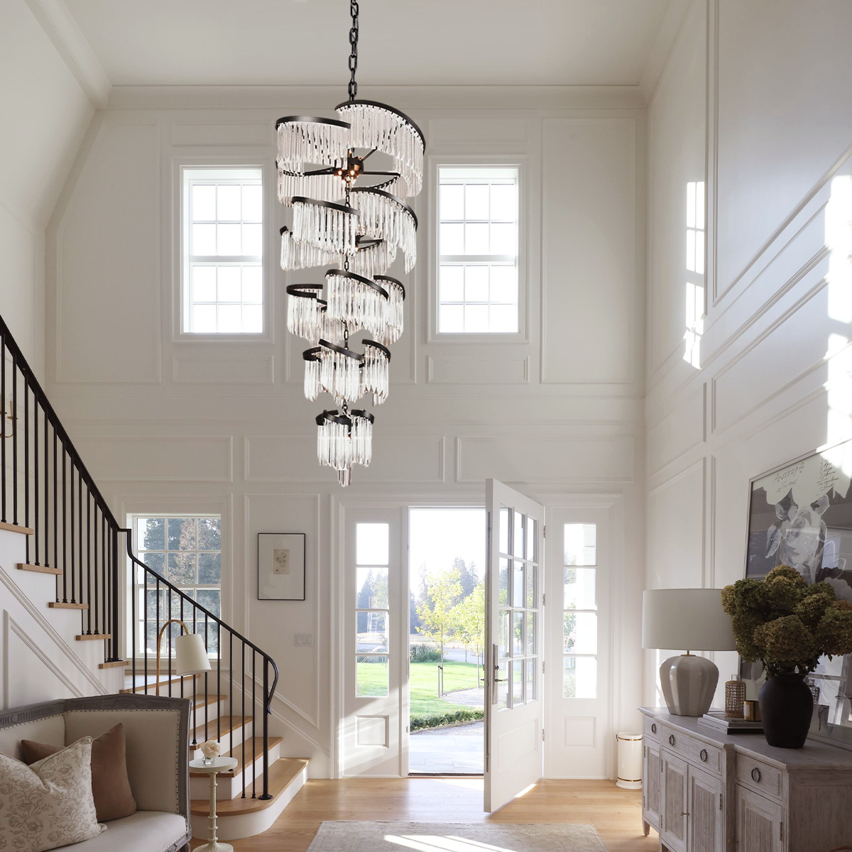 Paly Flow Crystal Chandelier