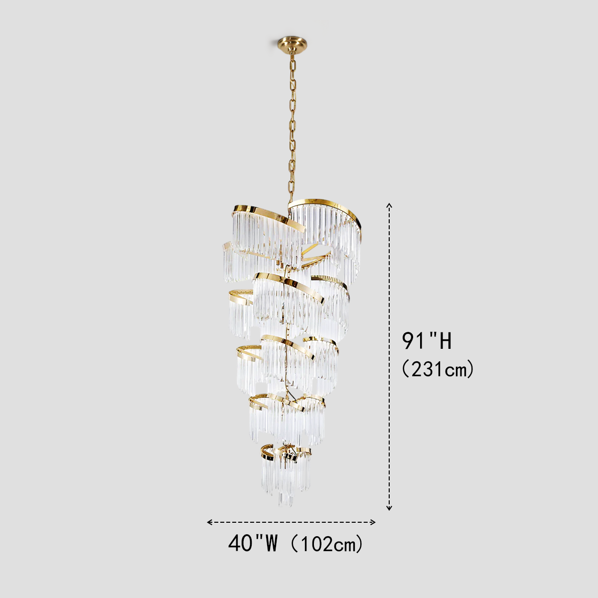 Paly Flow Crystal Chandelier