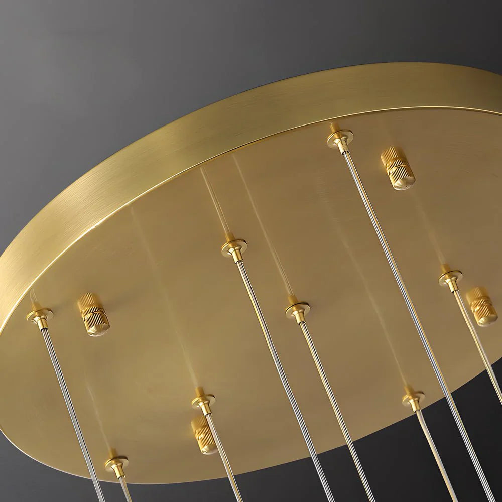 Spiral Pineapple Multi Glass Ball Staircase Chandelier