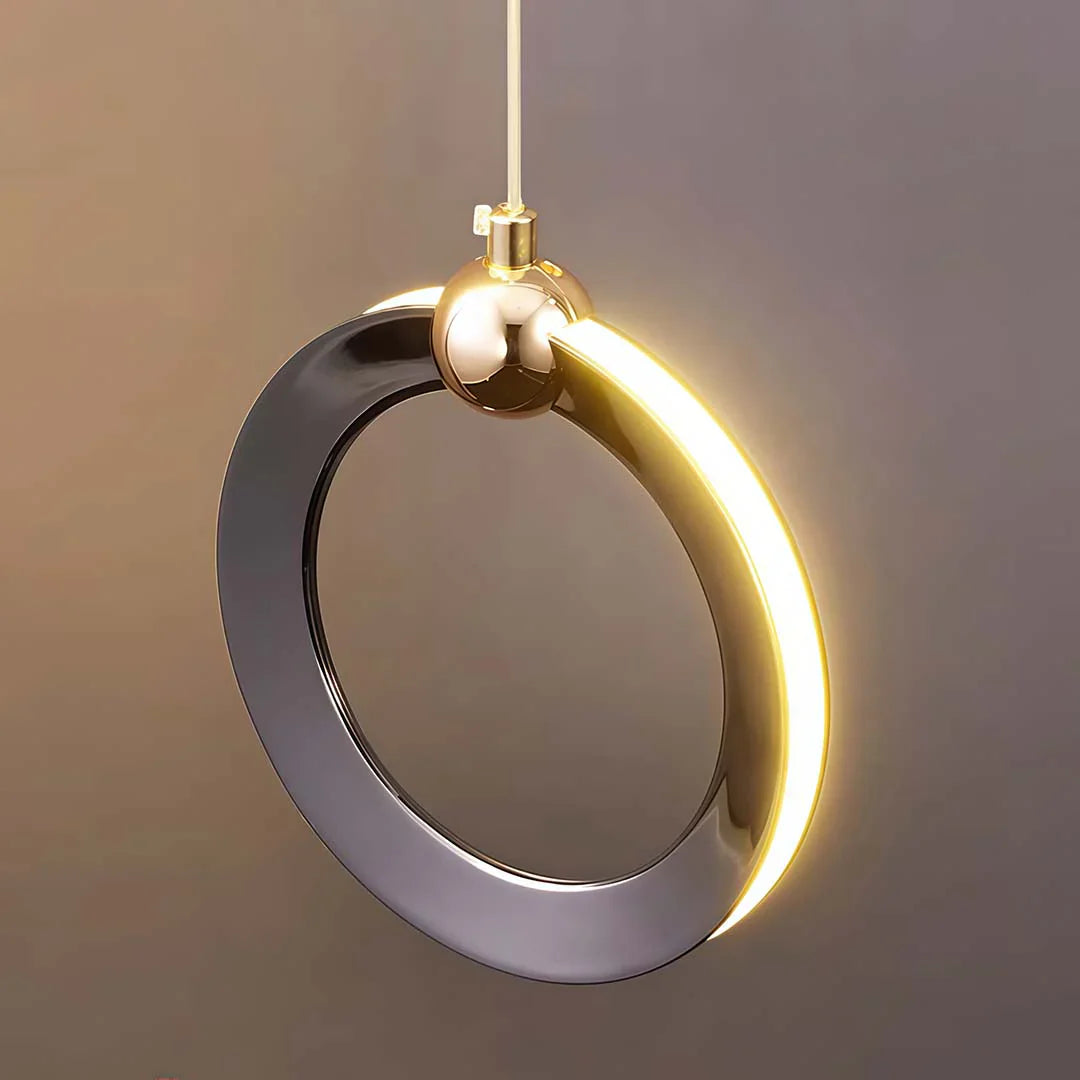 Staircase Lighting Chandelier LED Ring Cluster Rotating Ceiling Light