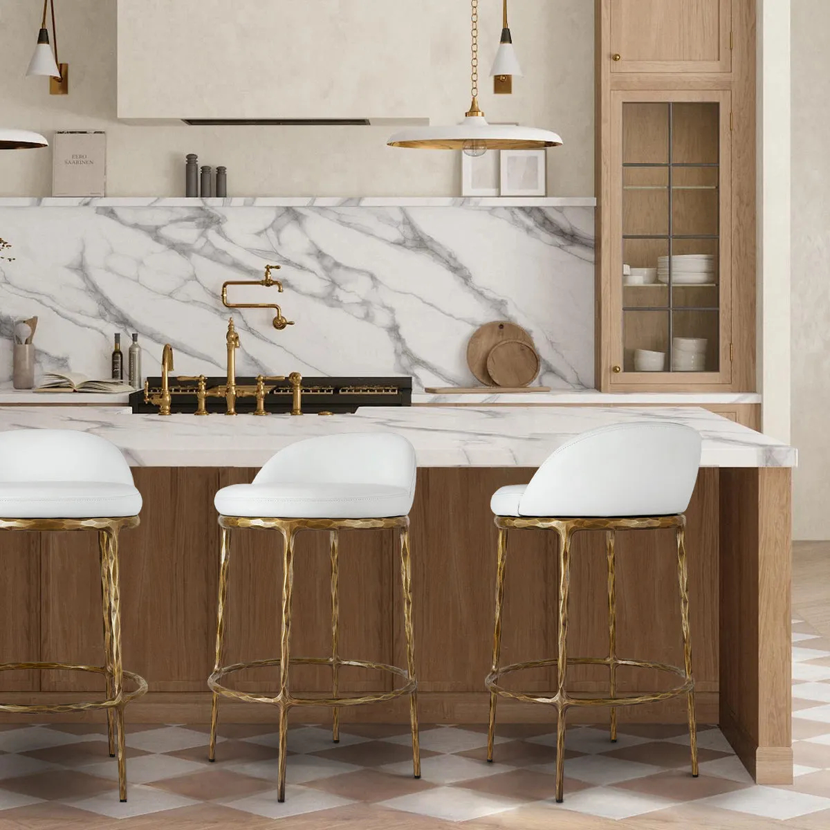 Thomson Bar Counter Stool Leather Style 