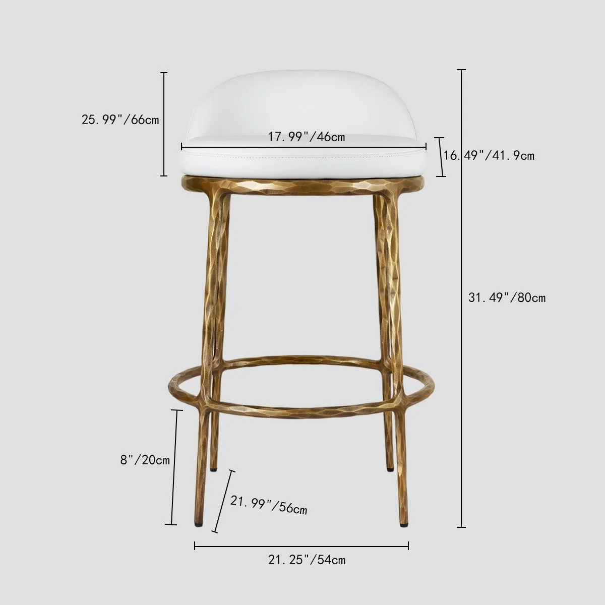 Thomson Bar Counter Stool Leather Style 