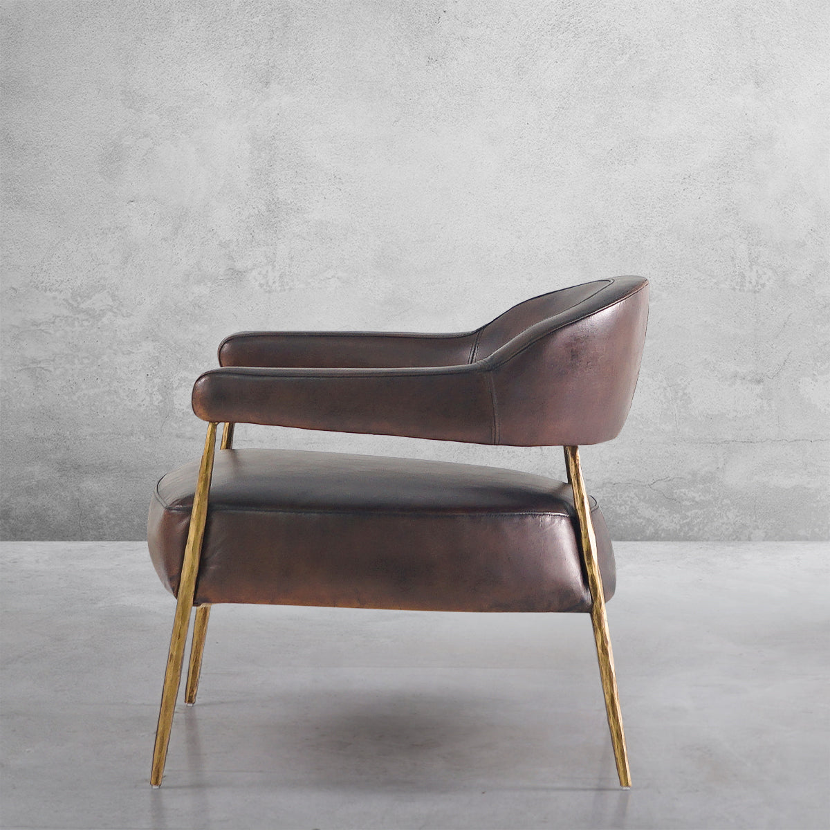 Thomson Brown Leather Lounge Armchair