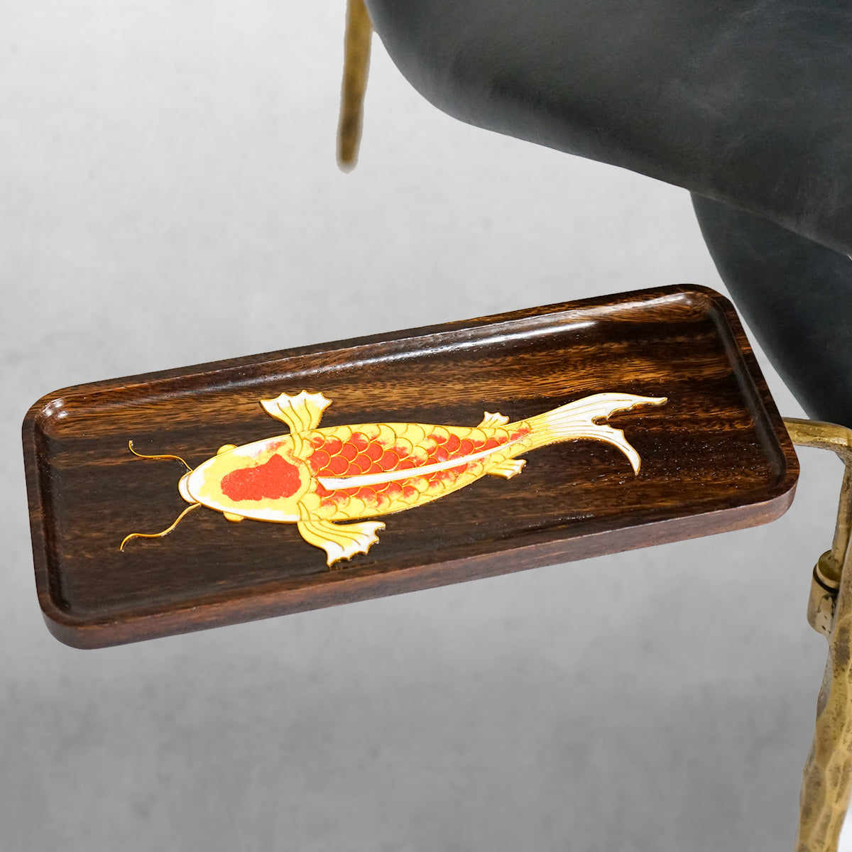 Thomson Enamel Wooden Plate Leather Armchair