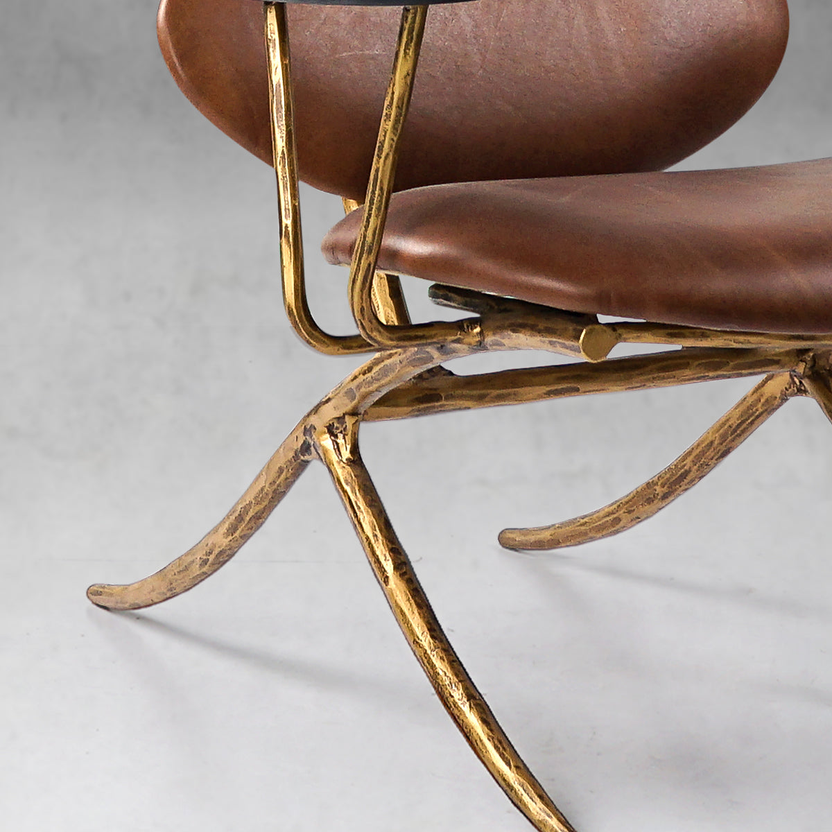 Thomson High Back Brown Leather Lounge Accent Chair