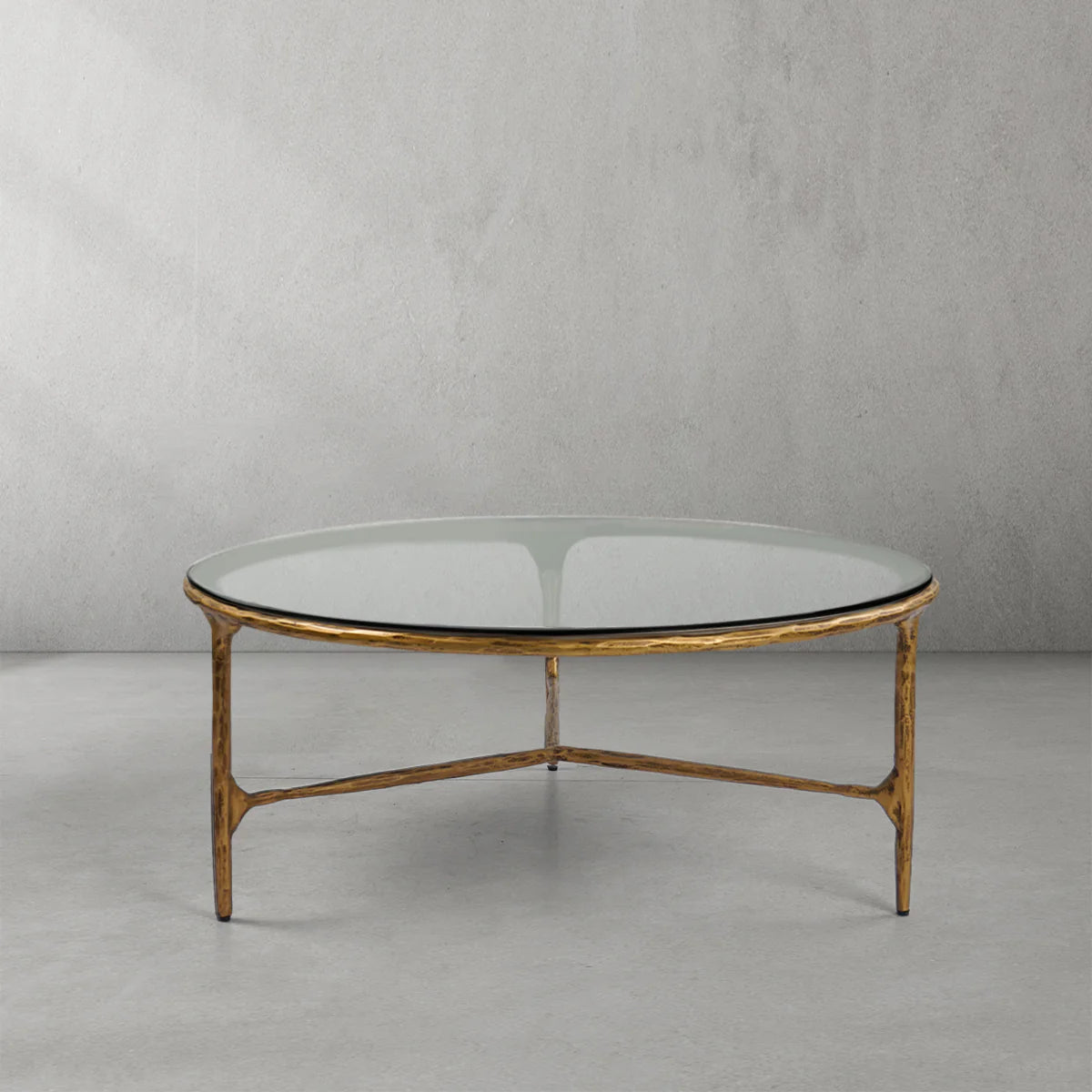 Thomson Glass Round Coffee Table 3 Legs 35"