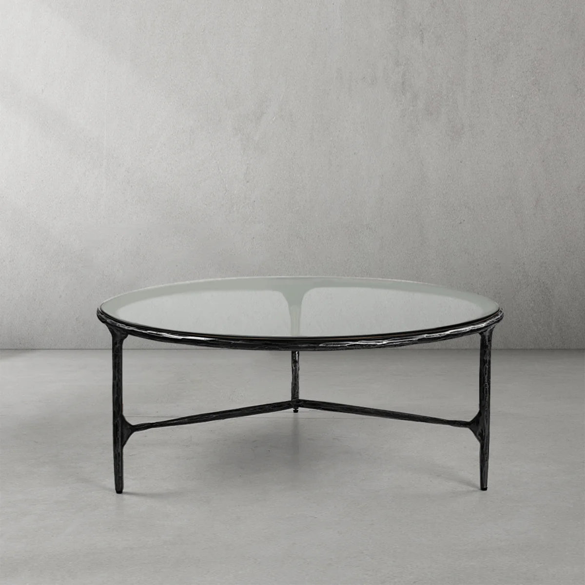 Thomson Glass Round Coffee Table 3 Legs 35"