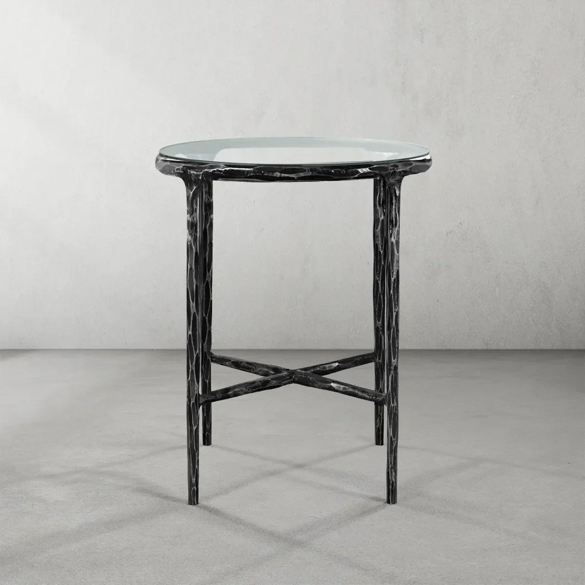 Thomson Glass Round Side Table 18" 22"