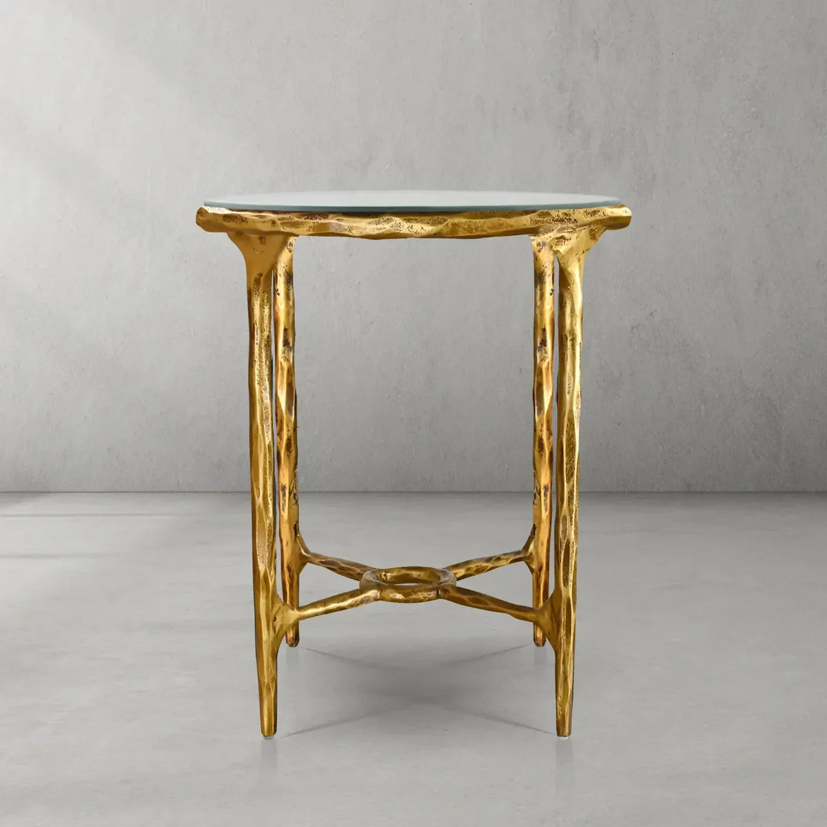 Thomson Glass Round Side Table 18" 22"