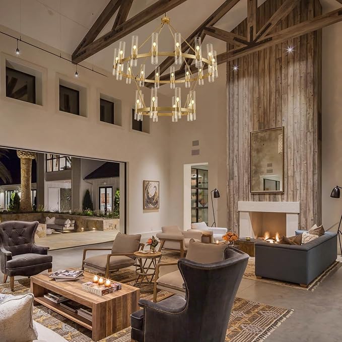 Wagon Wheel Chandelier 2 Tier