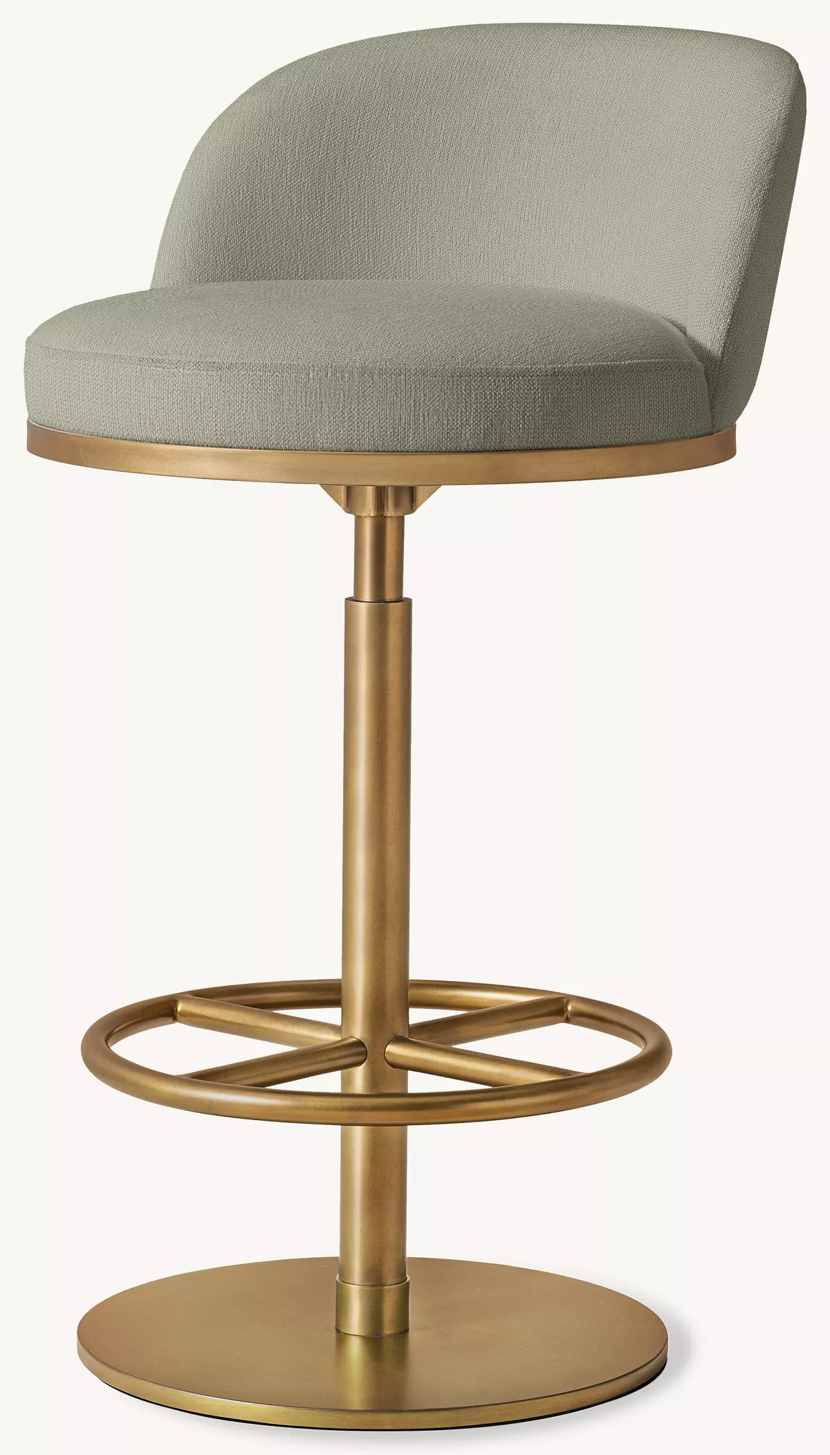 Thomson Green Fabric Swivel Bar Stool 