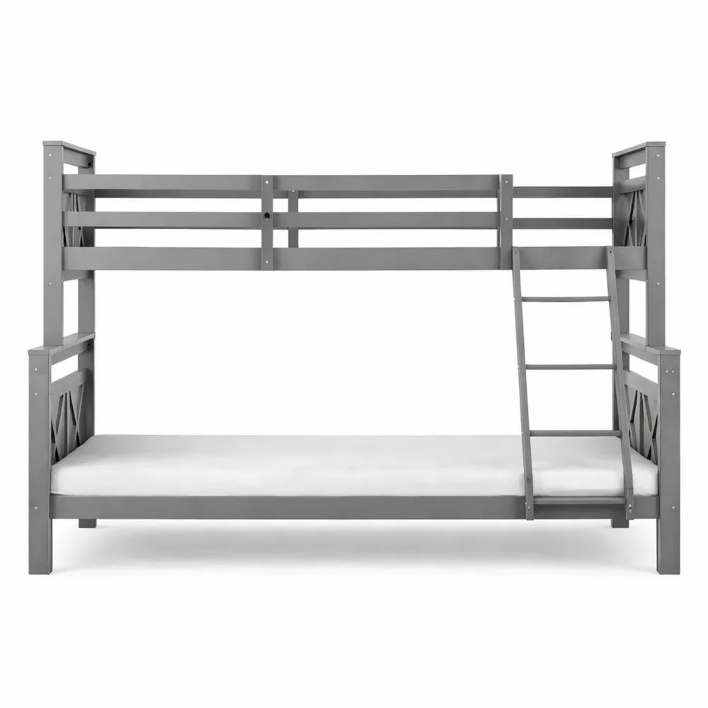 Lit Superposé 3 Places avec Sommier et Barrière