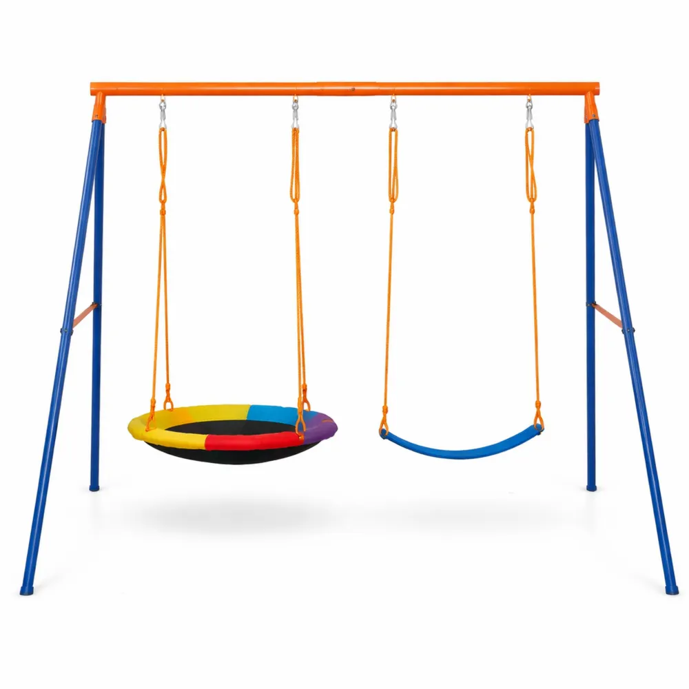 Portique de Jardin avec Sièges et Corde Réglable, Capacité 200 kg