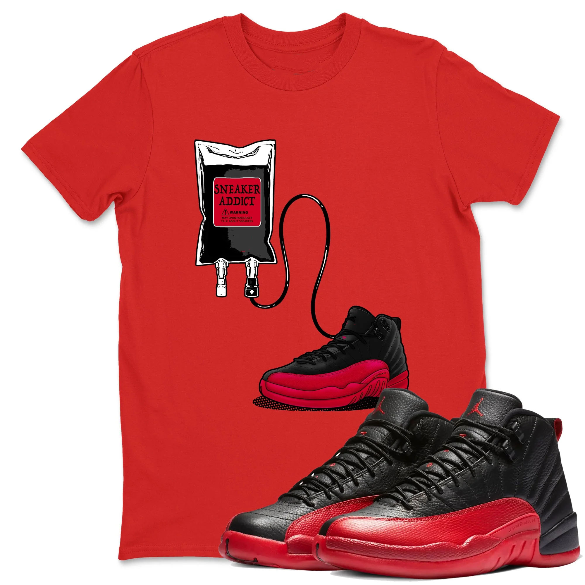 Sneaker Therapy TEEWAVO Sneaker Tees - Air Jordan 12 Flu Game