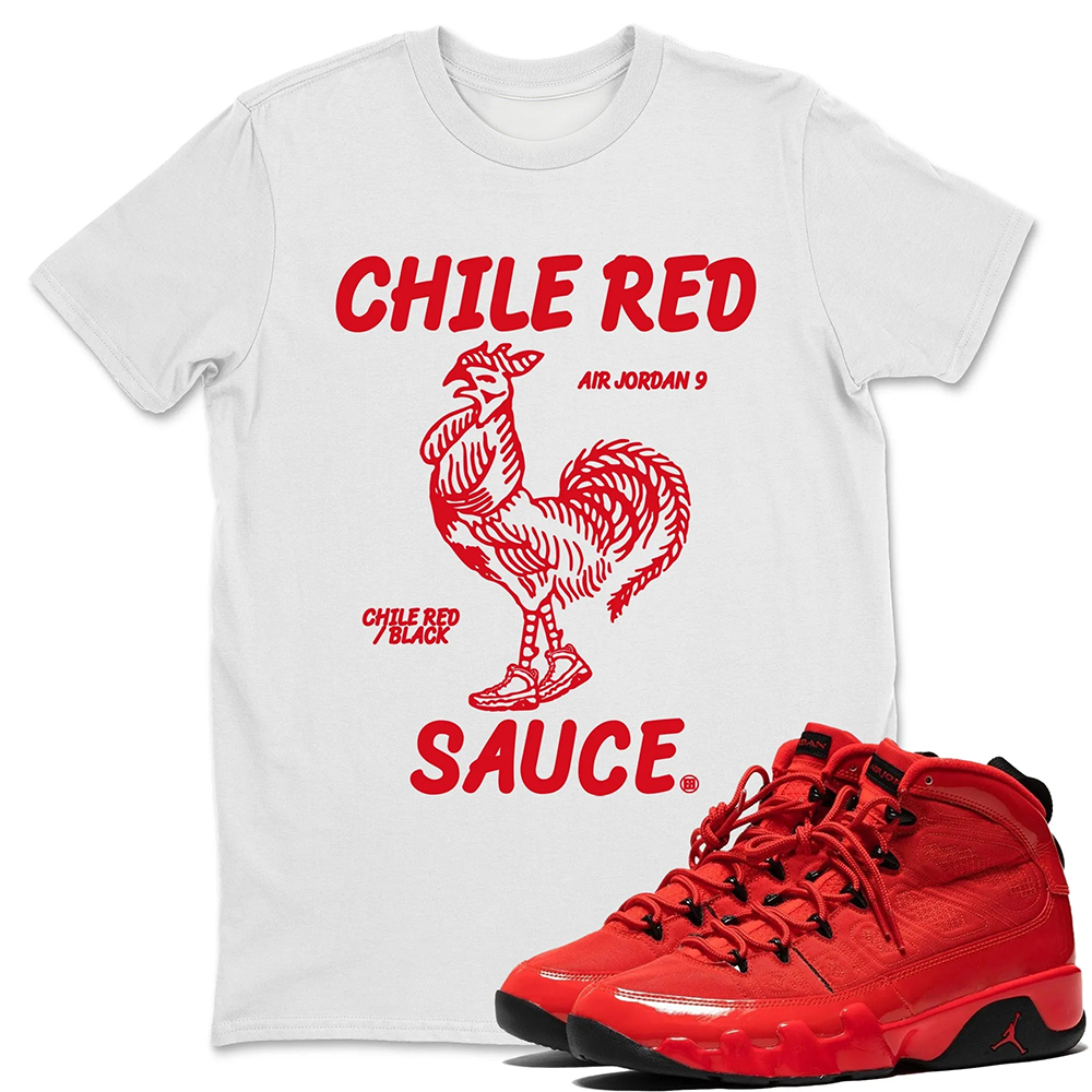 Hot Sauce Unisex Tops - Air Jordan 9 Chile Red
