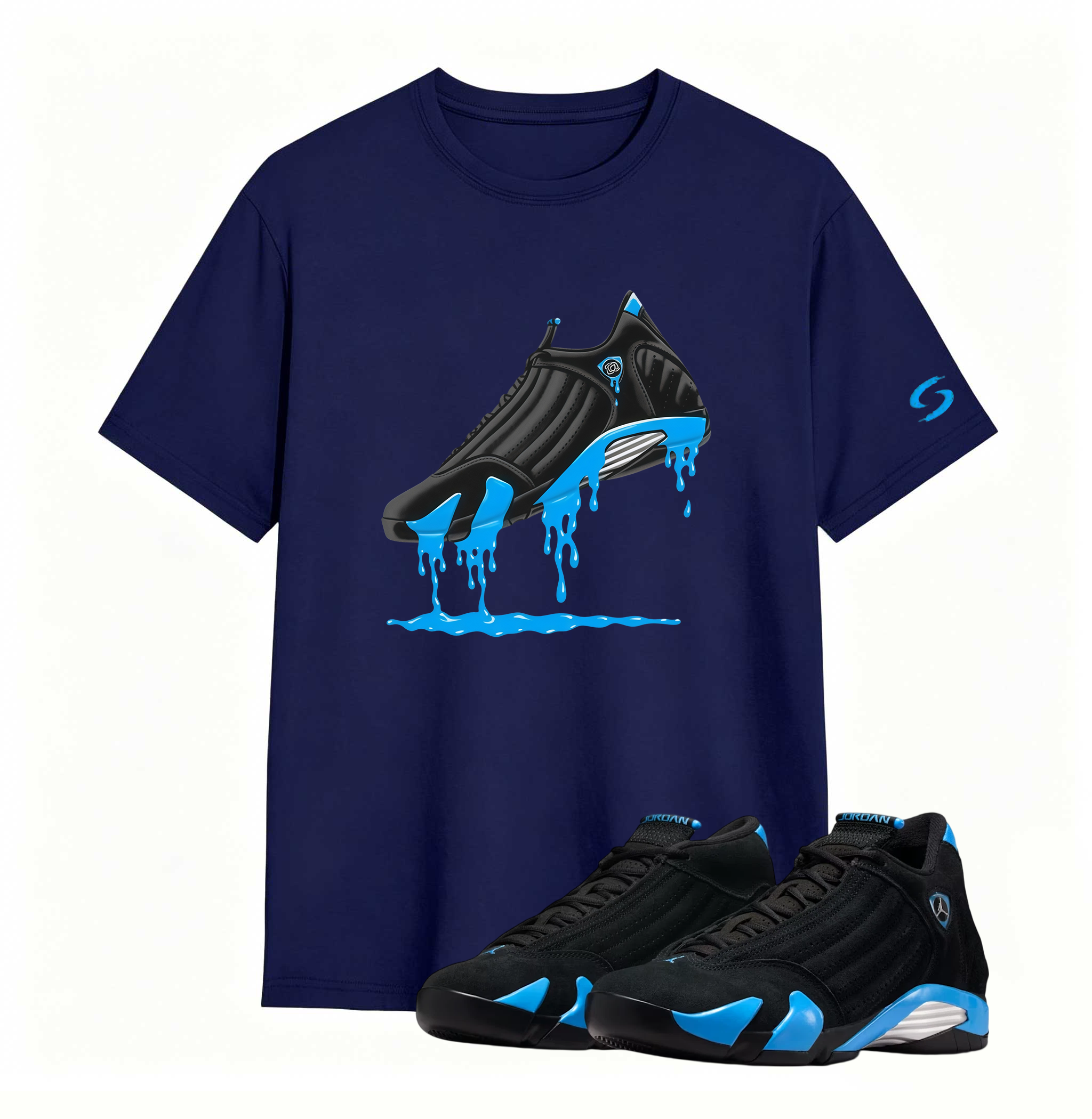 Air Jordan 14 University Blue Matching T-Shirt