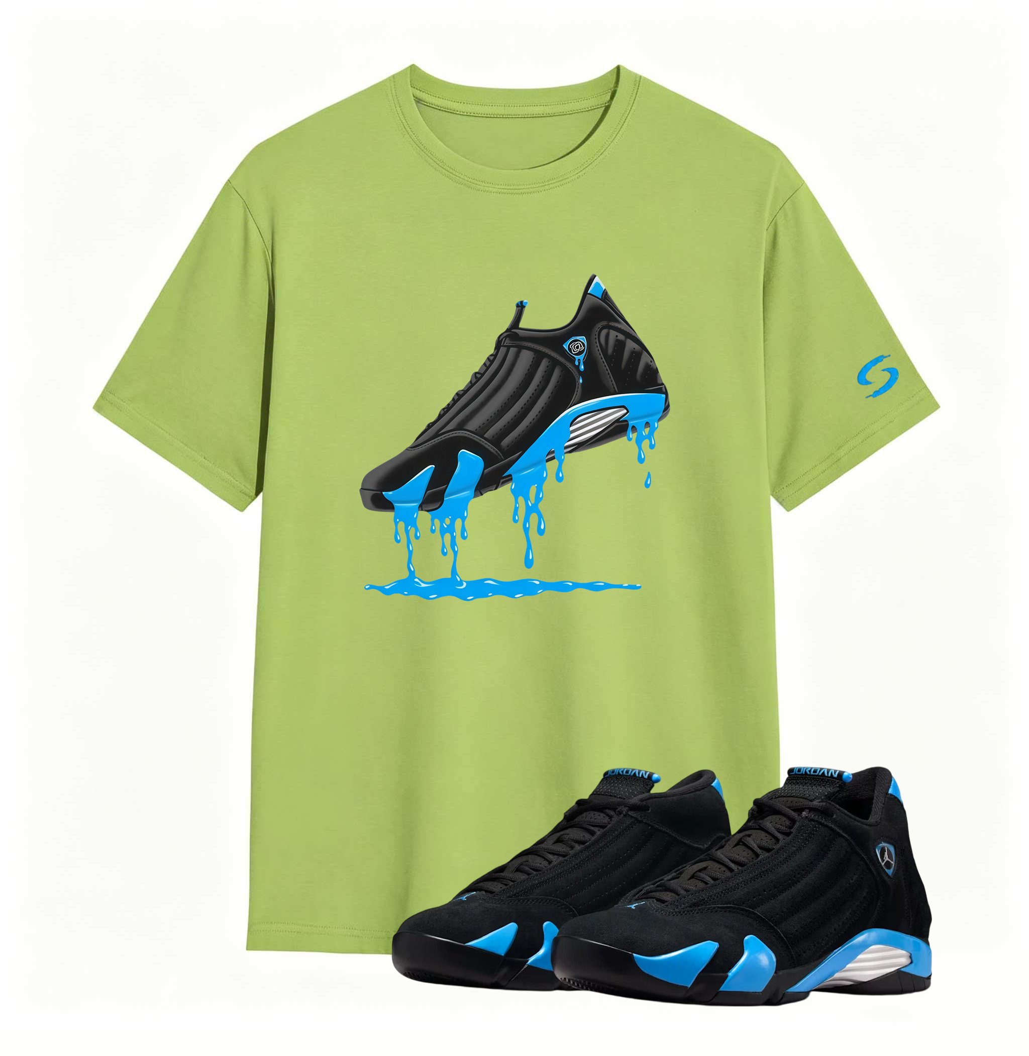 Air Jordan 14 University Blue Matching T-Shirt