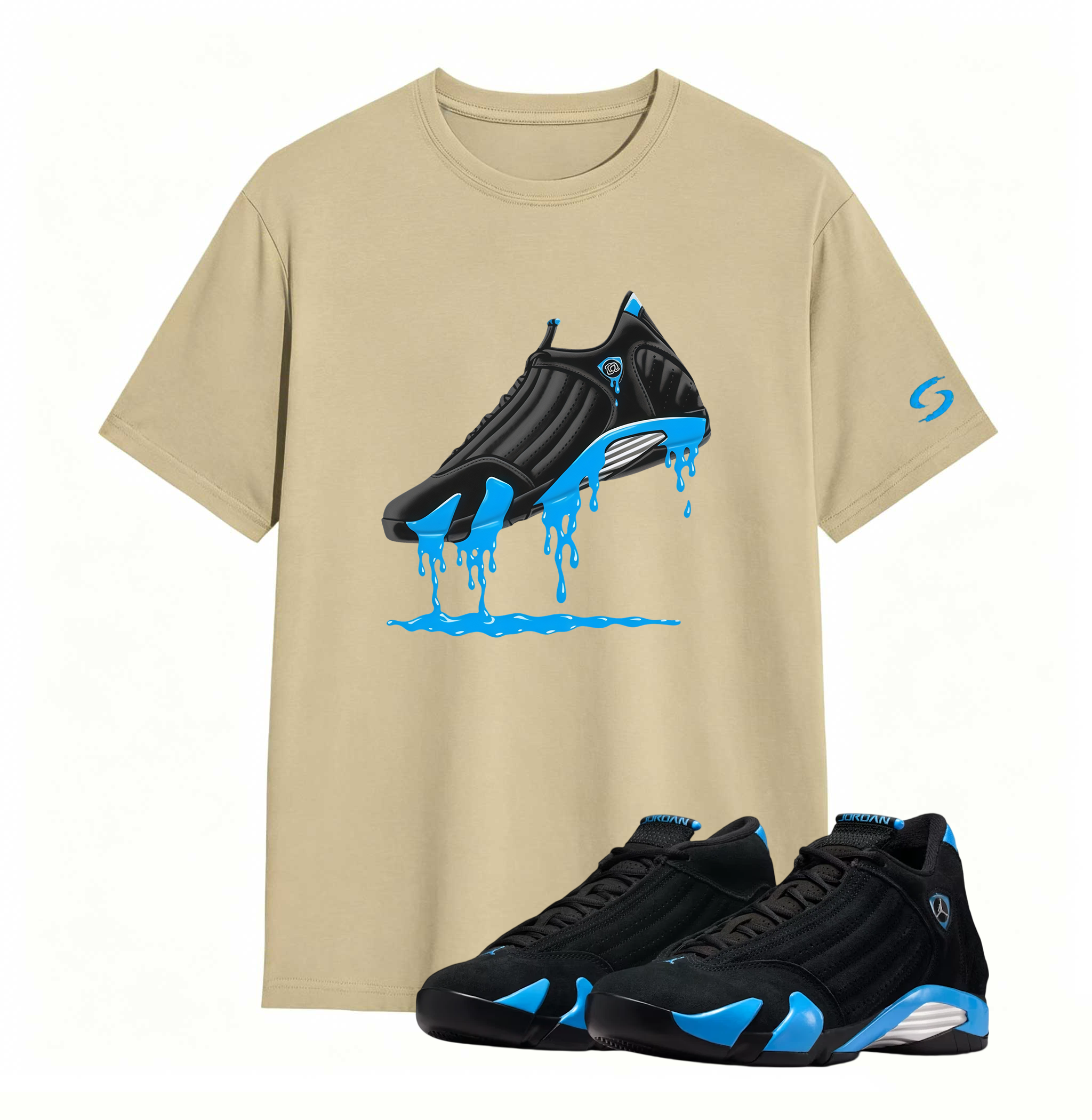 Air Jordan 14 University Blue Matching T-Shirt