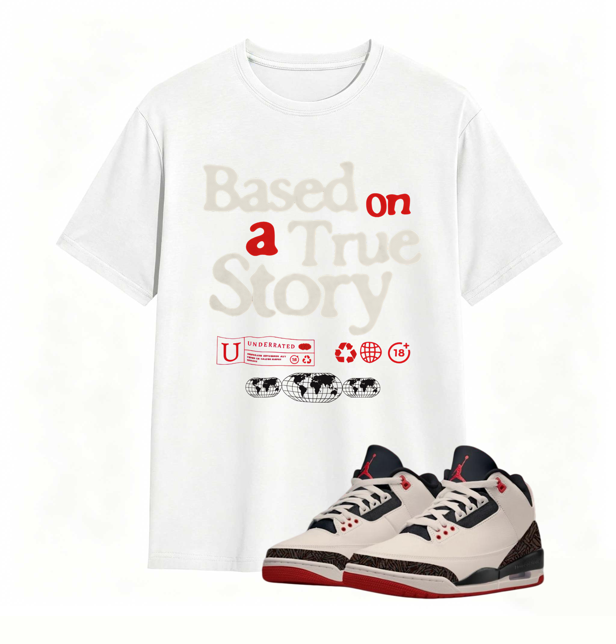 All Cap Sneaker Shirt Brown to Match Jordan 3 World's Best Dad