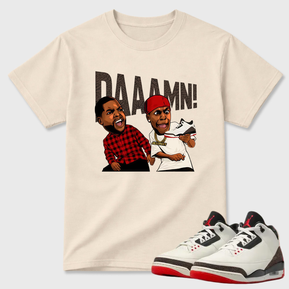 AJ3 World’s Best Dad Match Tee, Match DAAAMN Shirt