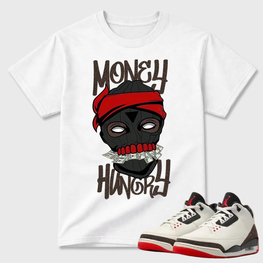 AJ3 World’s Best Dad Match Tee, Match MONEY HUNGRY Shirt