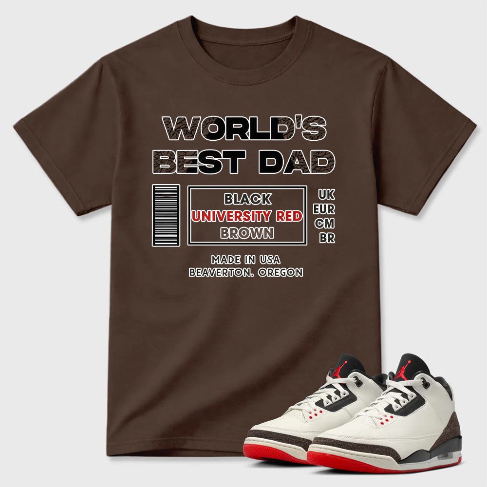 AJ3 World’s Best Dad Match Tee, Match WORLD’S BEST DAD Shirt