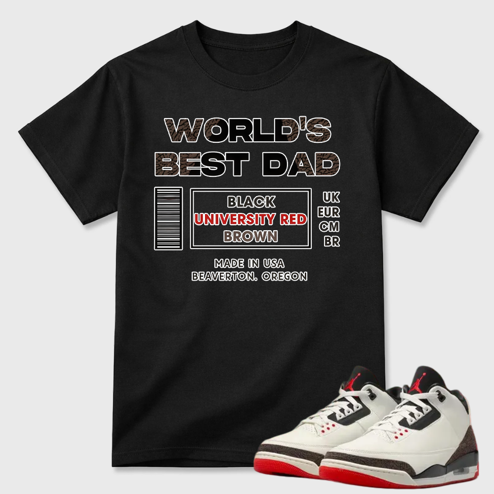 AJ3 World’s Best Dad Match Tee, Match WORLD’S BEST DAD Shirt