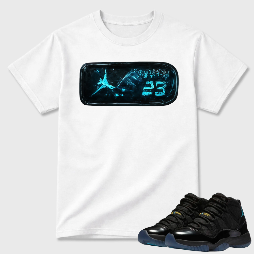 Jordan 23 Ice Blue Logo Air Jordan 11 Graphic Tee