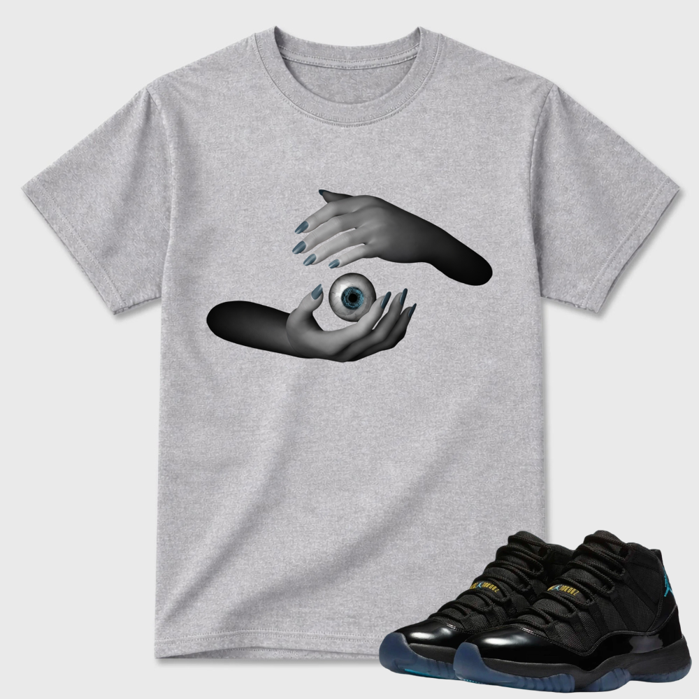 Hands Holding Eye Air Jordan 11 Mystical Tee