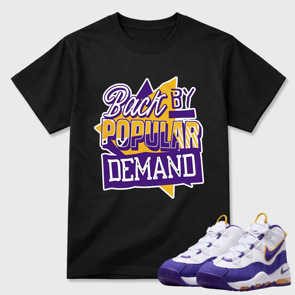 Throwback Sneaker Shirt White to Match Air Max Uptempo Laker