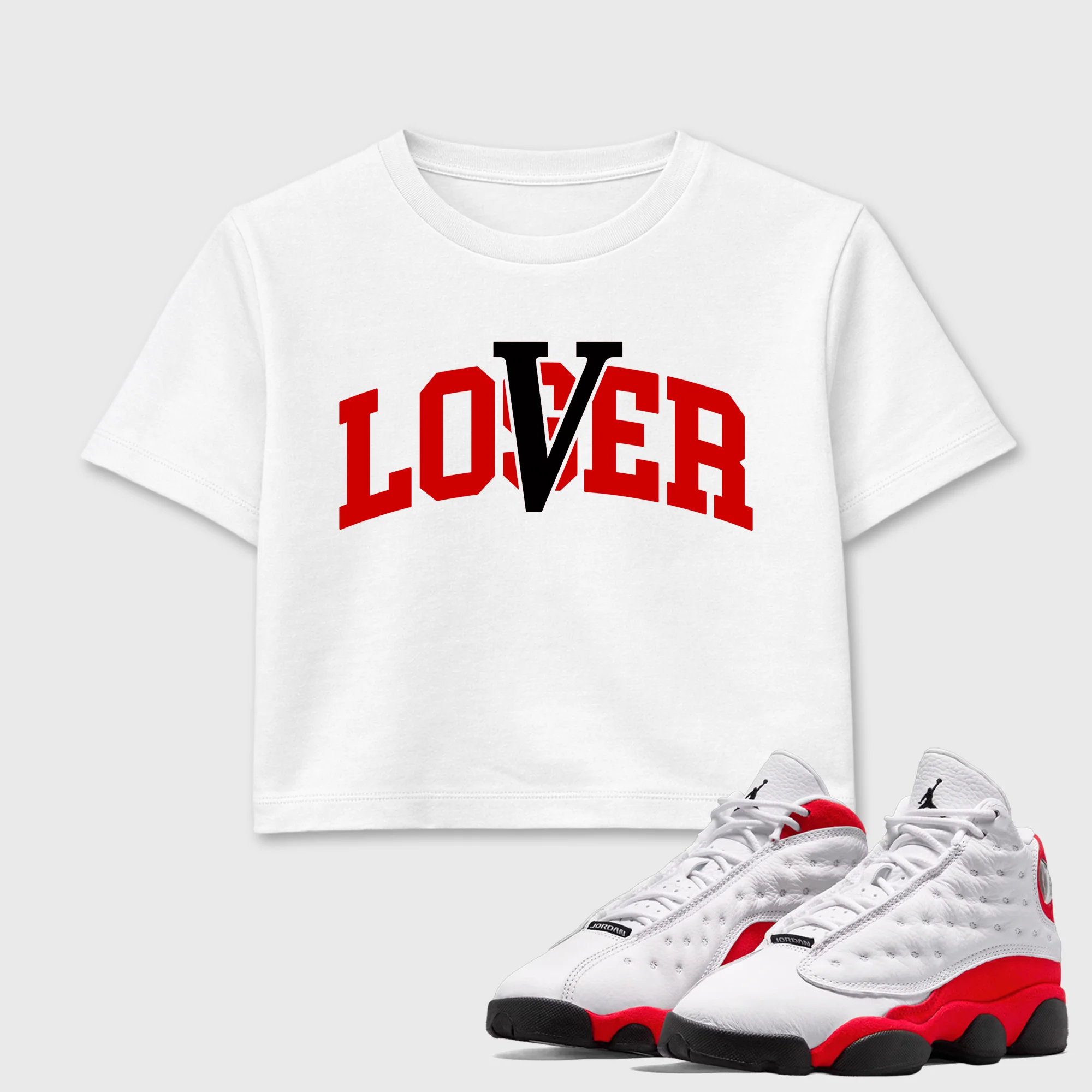 Loser Lover Varsity SNRT Sneaker Women's Top - Air Jordan 13 University Red