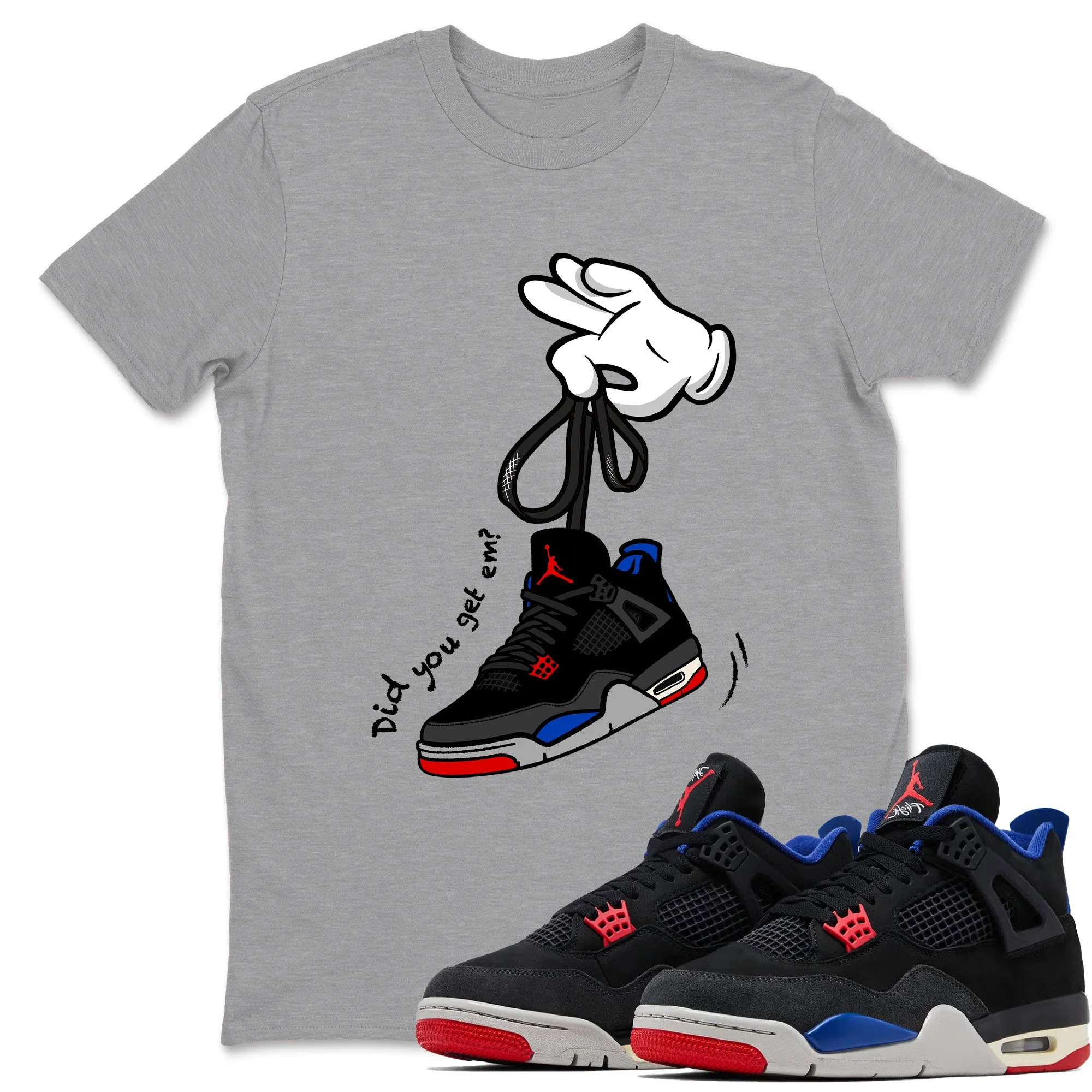 Cartoon Hands Sneaker Tees - Air Jordan 4 Rare Air