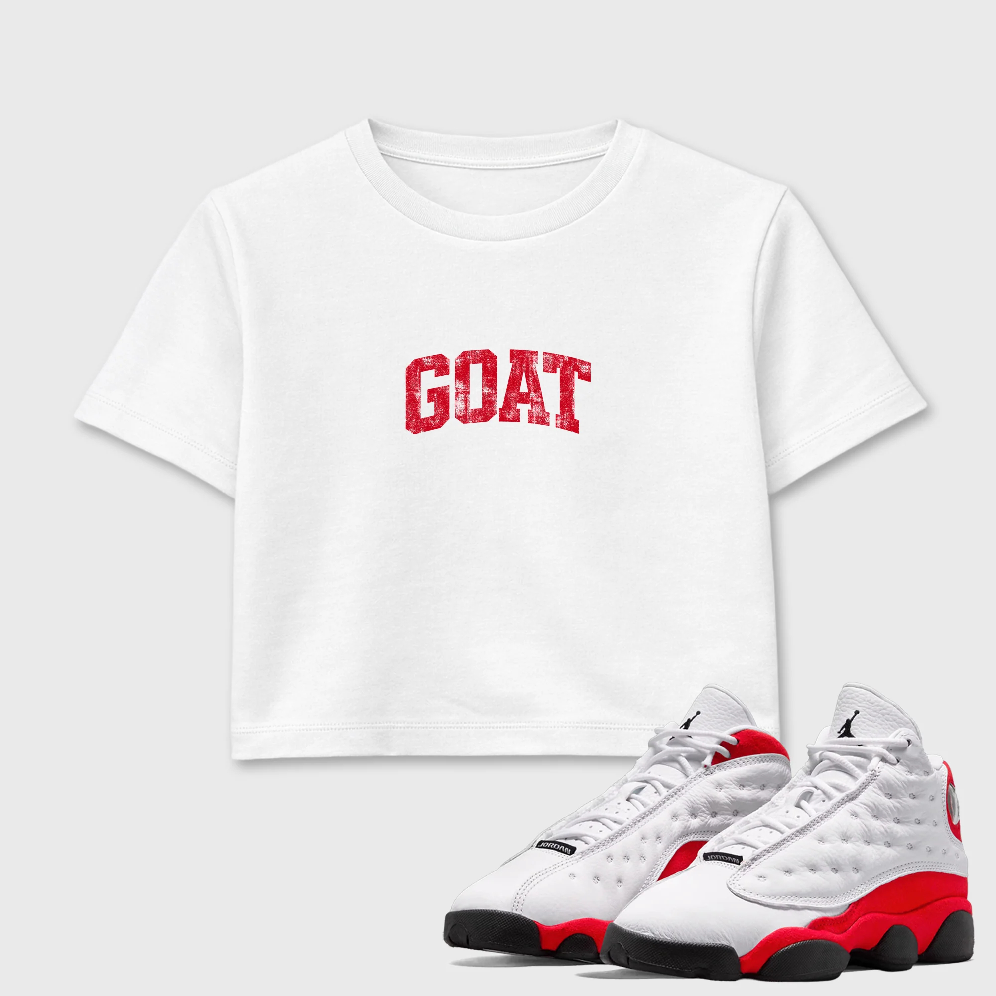 Vintage Goat SNRT Sneaker Women's Top - Air Jordan 13 University Red