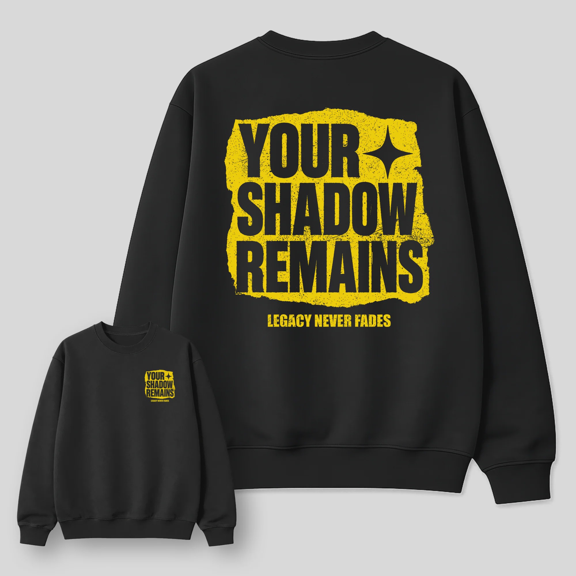 Your Shadow Remains AJ4 Tour Yellow Matching Graphic Sweatshirt