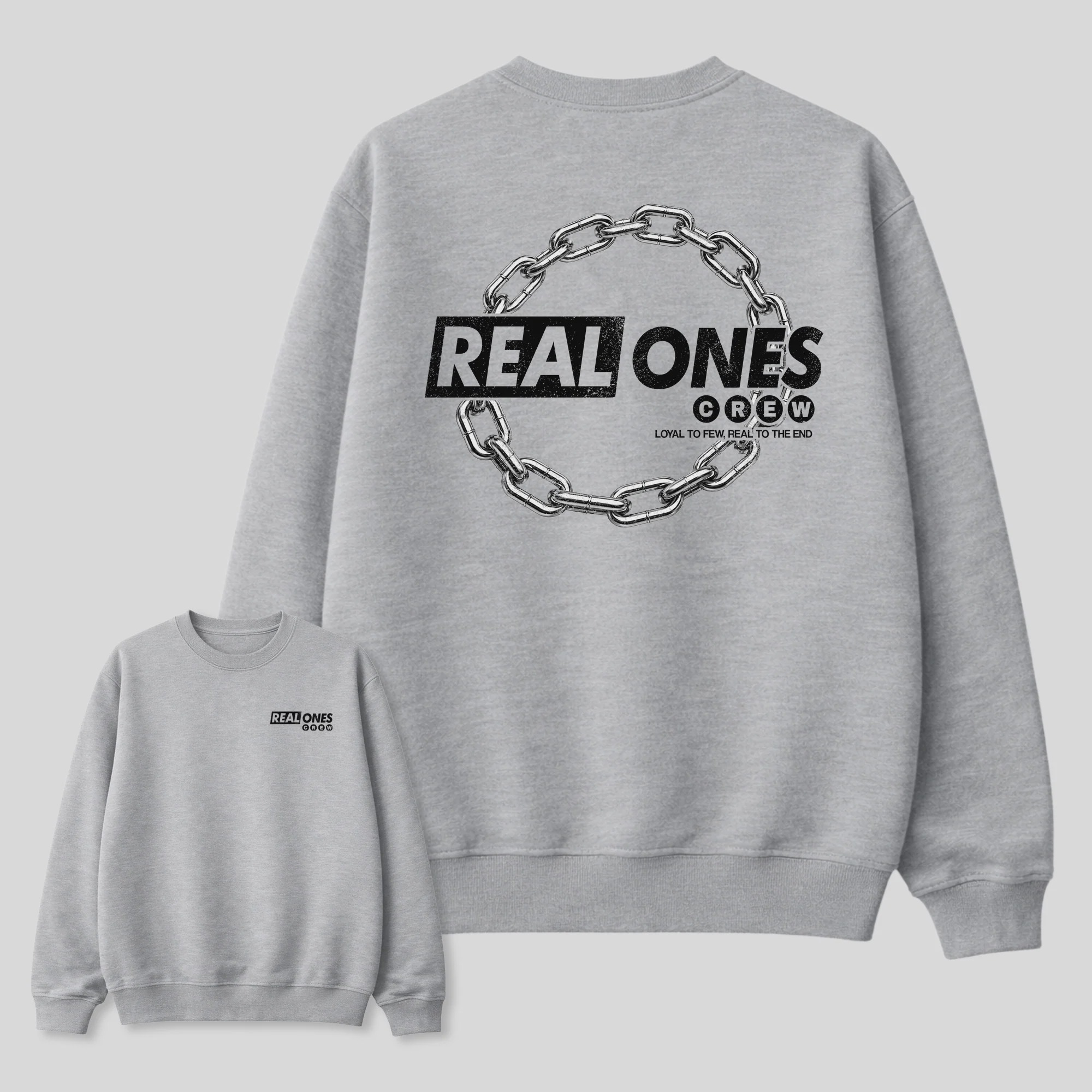 Real Ones Crew AJ8 Chrome Matching Graphic Sweatshirt