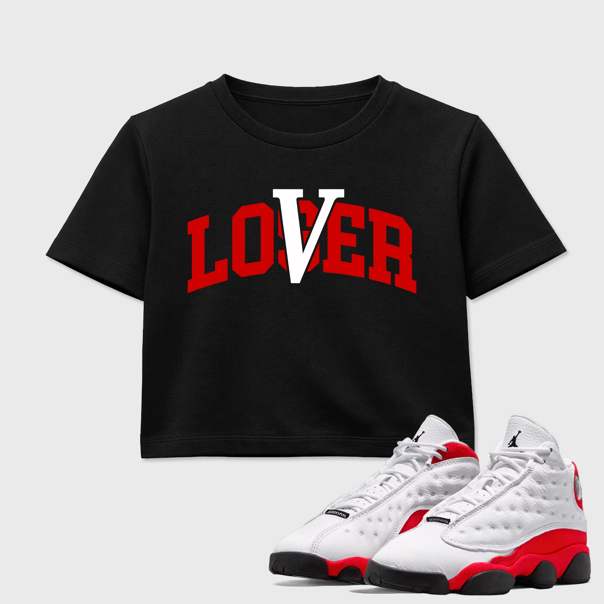Loser Lover Varsity SNRT Sneaker Women's Top - Air Jordan 13 University Red