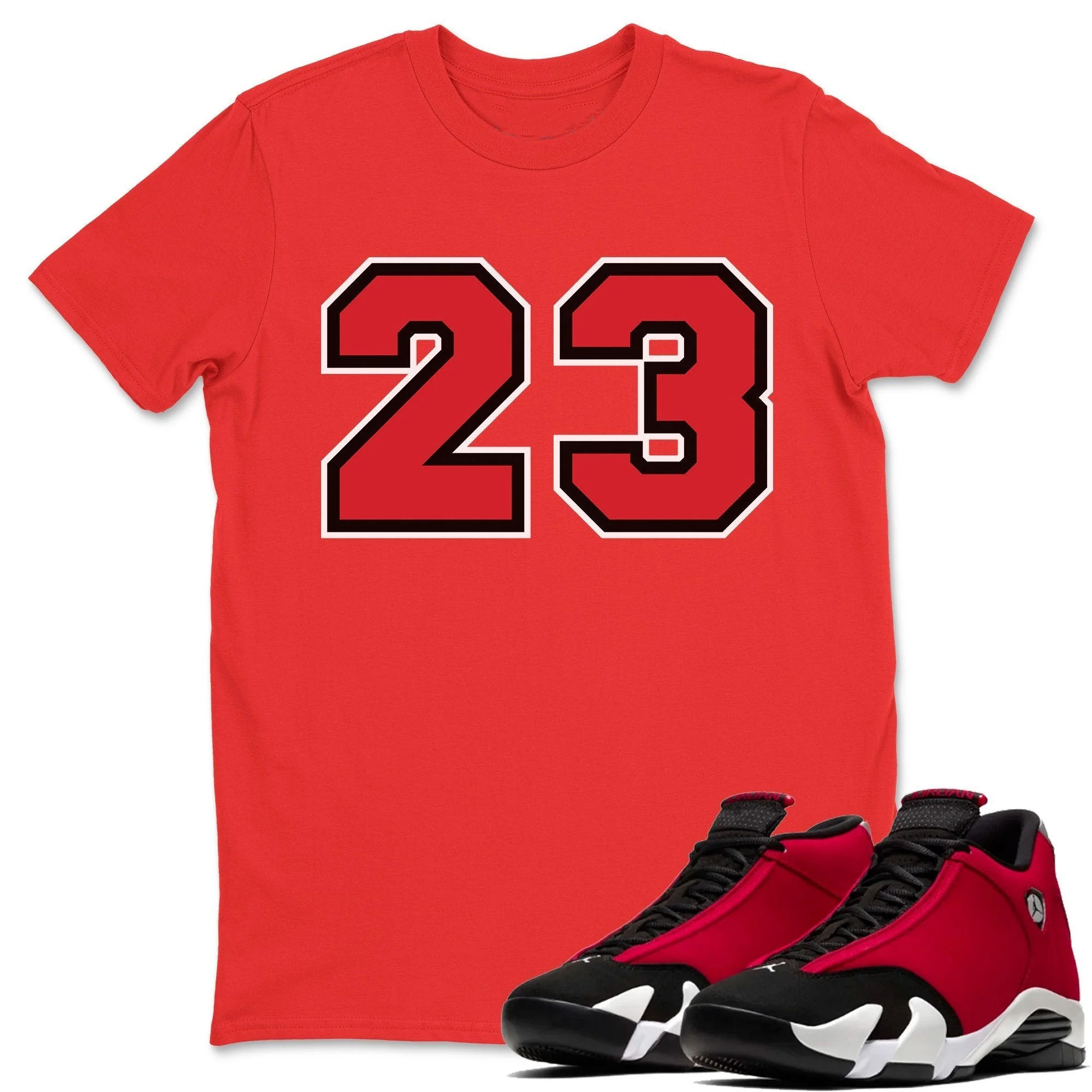 23 Unisex Tops - Air Jordan 14 Gym Red