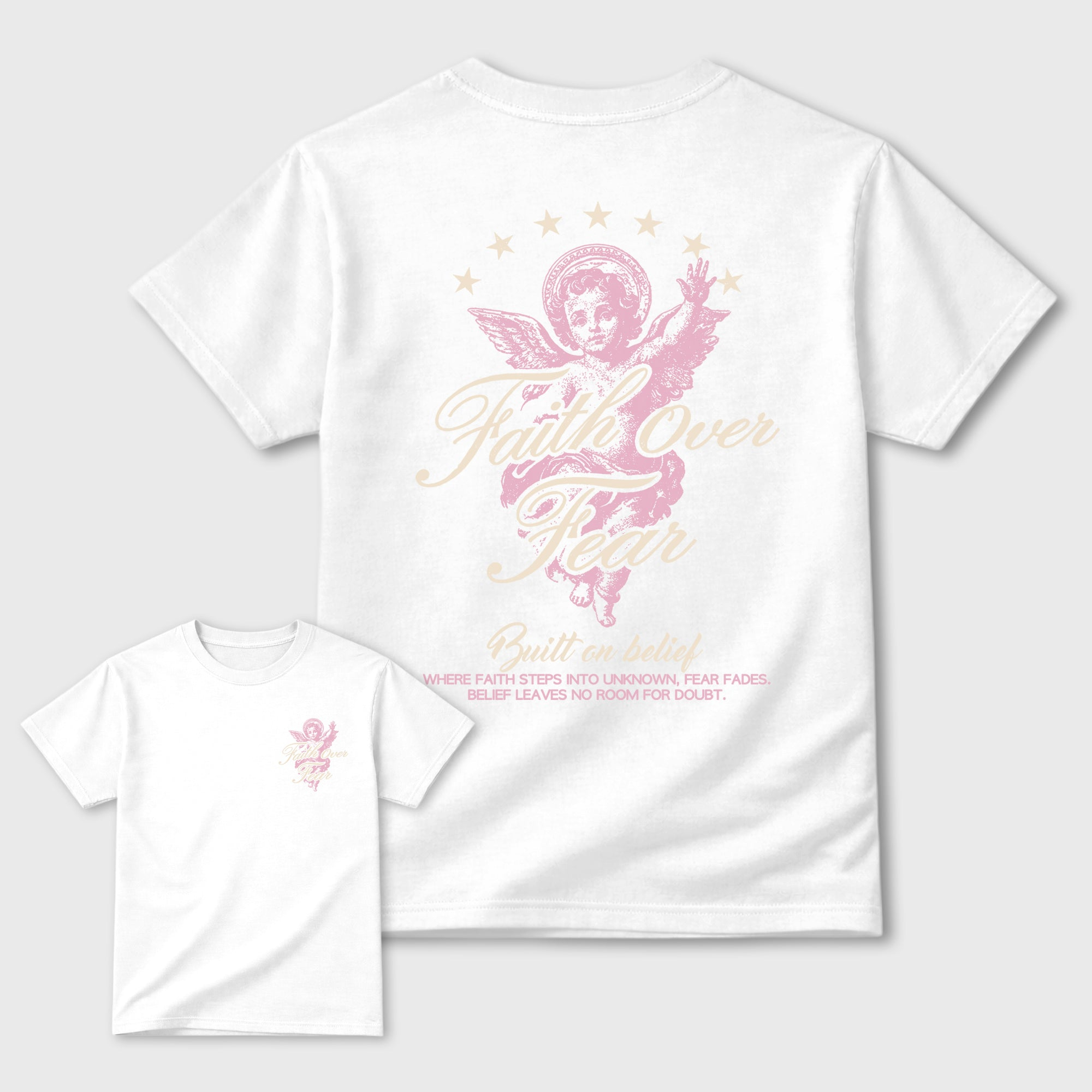 Faith Over Fear Sneaker Tees - Air Jordan 4 Iced Carmine