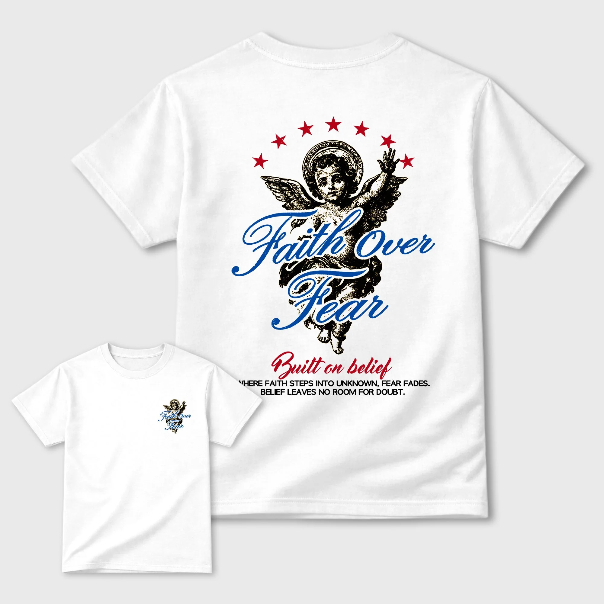 Faith Over Fear SNRT Sneaker Tees - Air Jordan 1 Union x Fragment