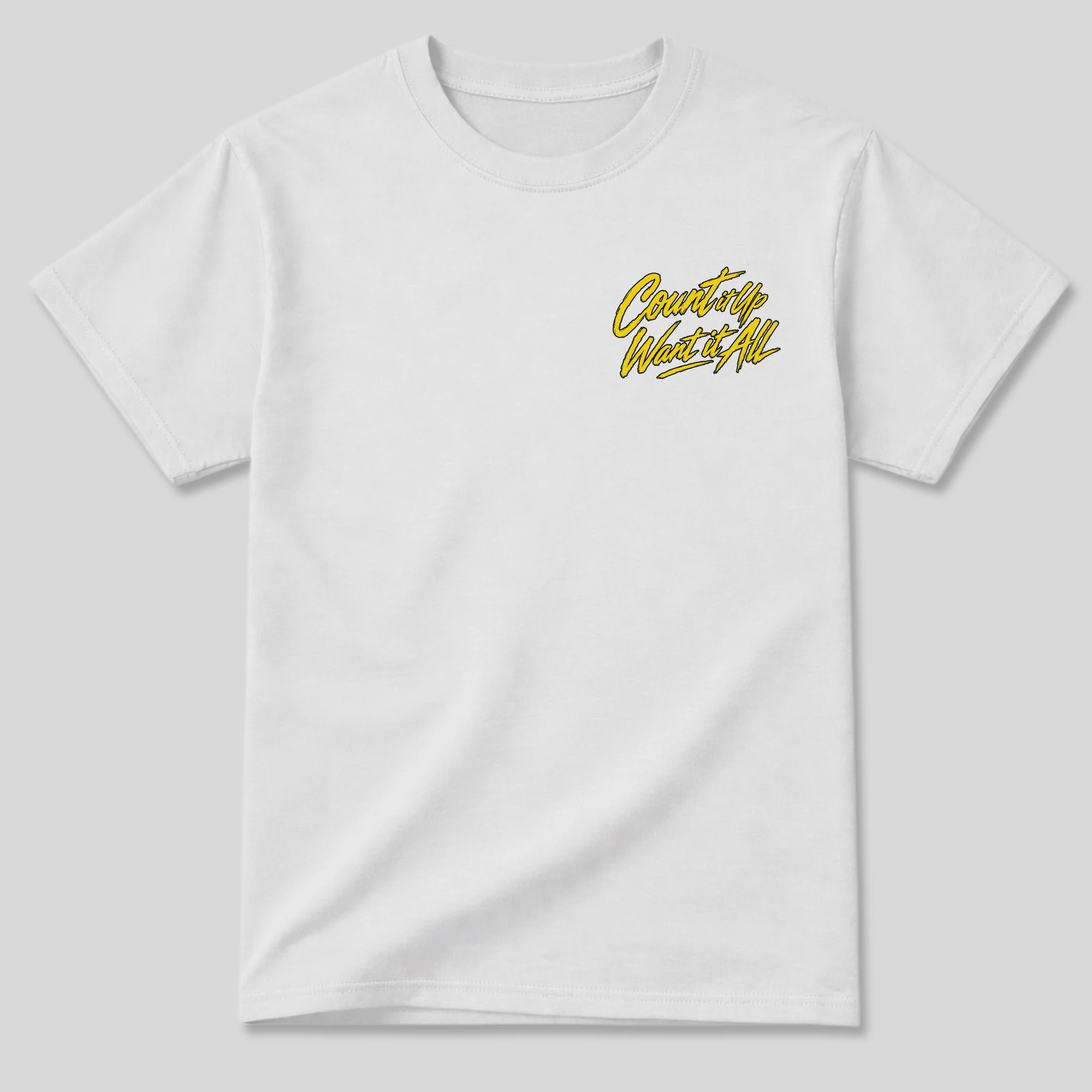 Count It Up AJ4 Tour Yellow Matching Graphic Tee