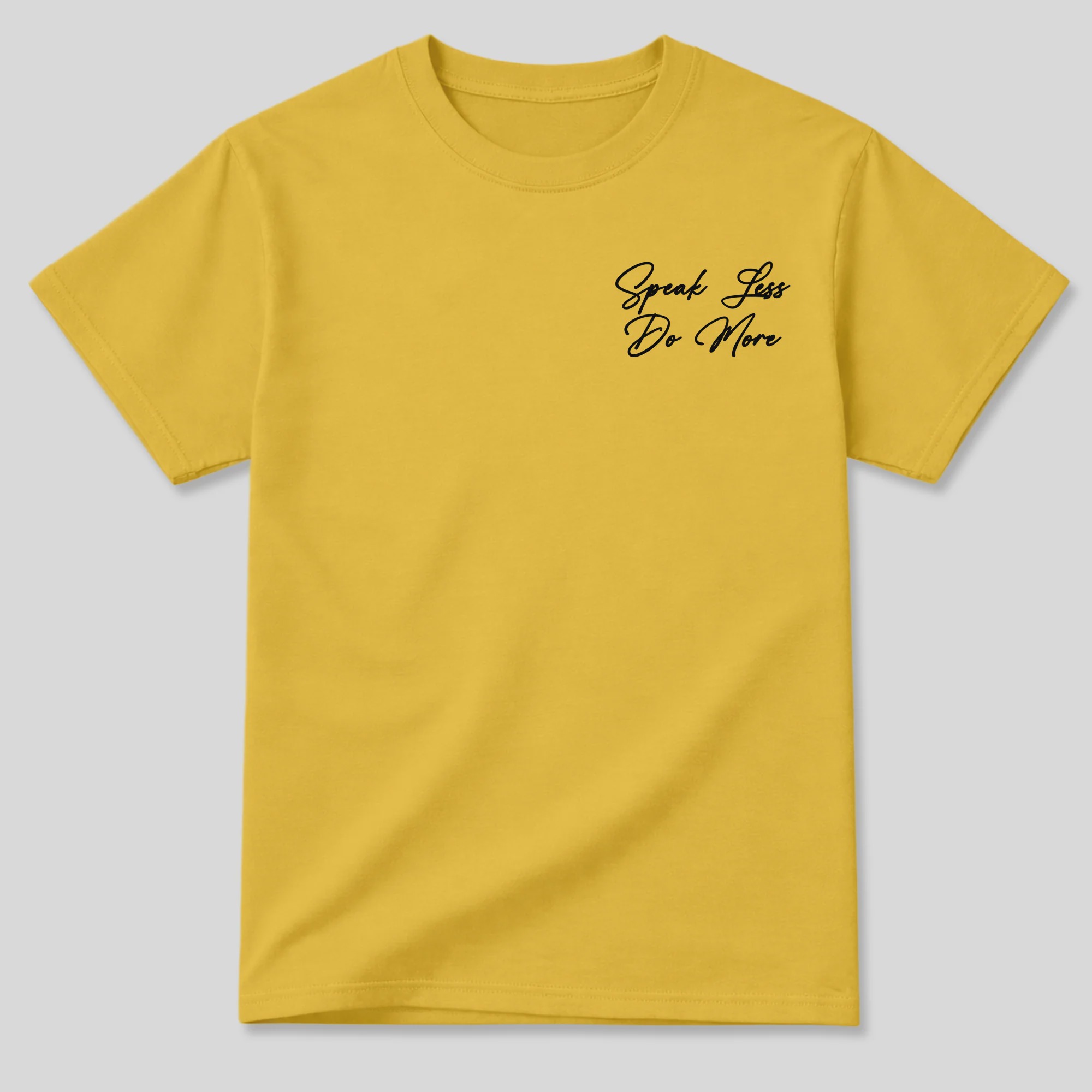 Speak Less Do More AJ4 Tour Yellow Matching Graphic Tee