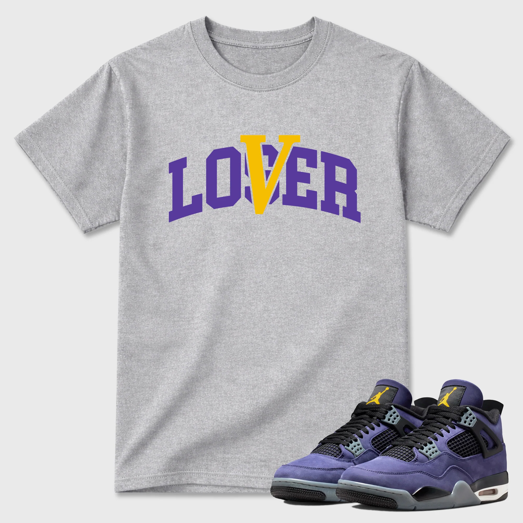 Loser Lover Varsity WTEEWAVO Sneaker Tees - Air Jordan 4 Lakeshow-TeeWavo