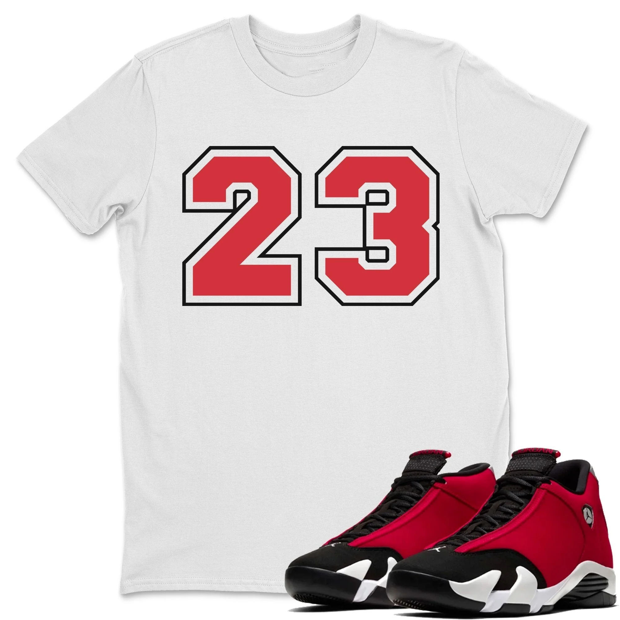 23 Unisex Tops - Air Jordan 14 Gym Red