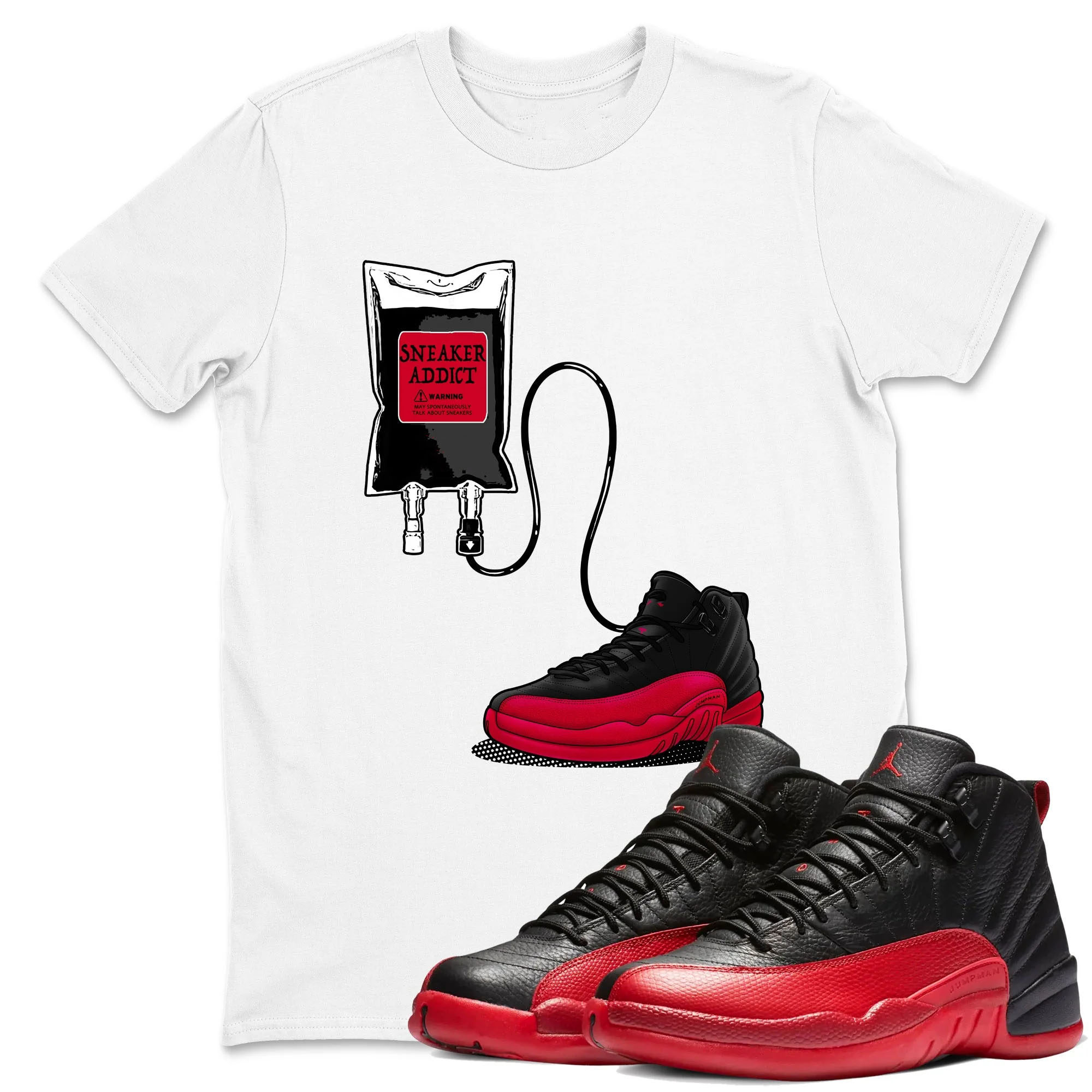 Sneaker Therapy TEEWAVO Sneaker Tees - Air Jordan 12 Flu Game