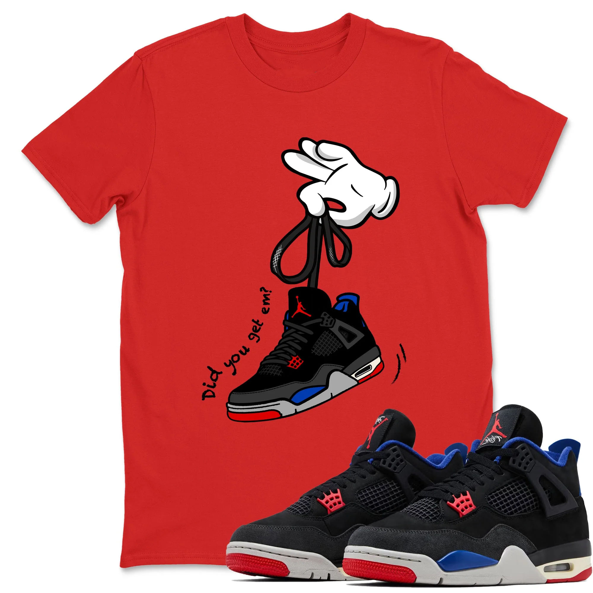 Cartoon Hands Sneaker Tees - Air Jordan 4 Rare Air