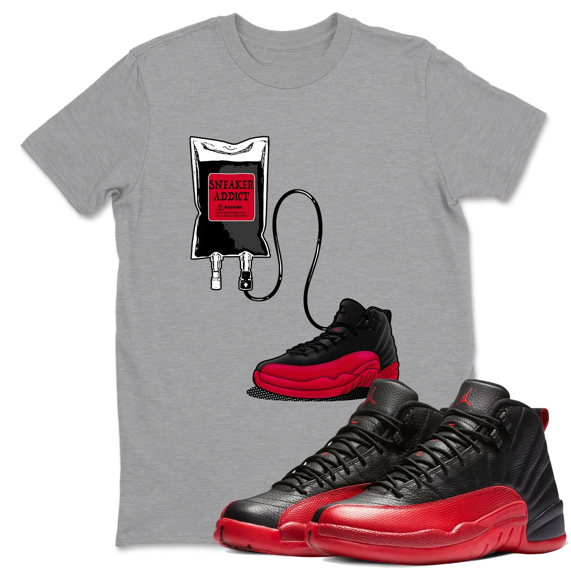 Sneaker Therapy TEEWAVO Sneaker Tees - Air Jordan 12 Flu Game