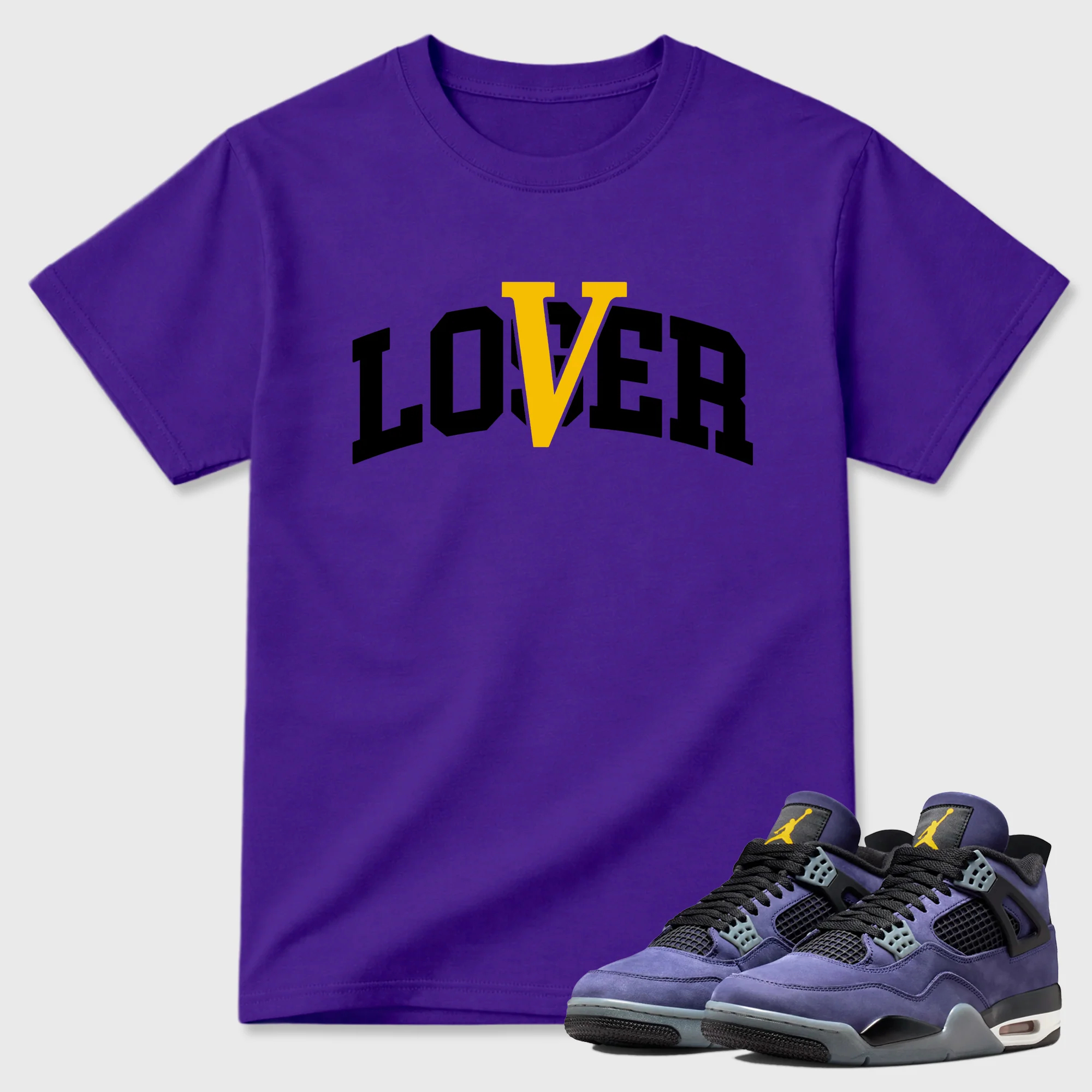 Loser Lover Varsity WTEEWAVO Sneaker Tees - Air Jordan 4 Lakeshow-TeeWavo